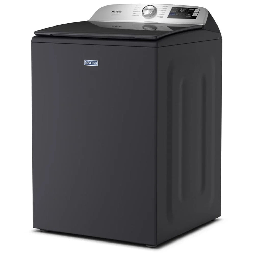 Maytag MTW7205RF 顶部装载洗衣机,6.0 立方英尺洗衣机容量,12 种洗涤程序,5 种温度设置,750 RPM 洗衣机转速,搅拌器,支持 Wifi,午夜钢色