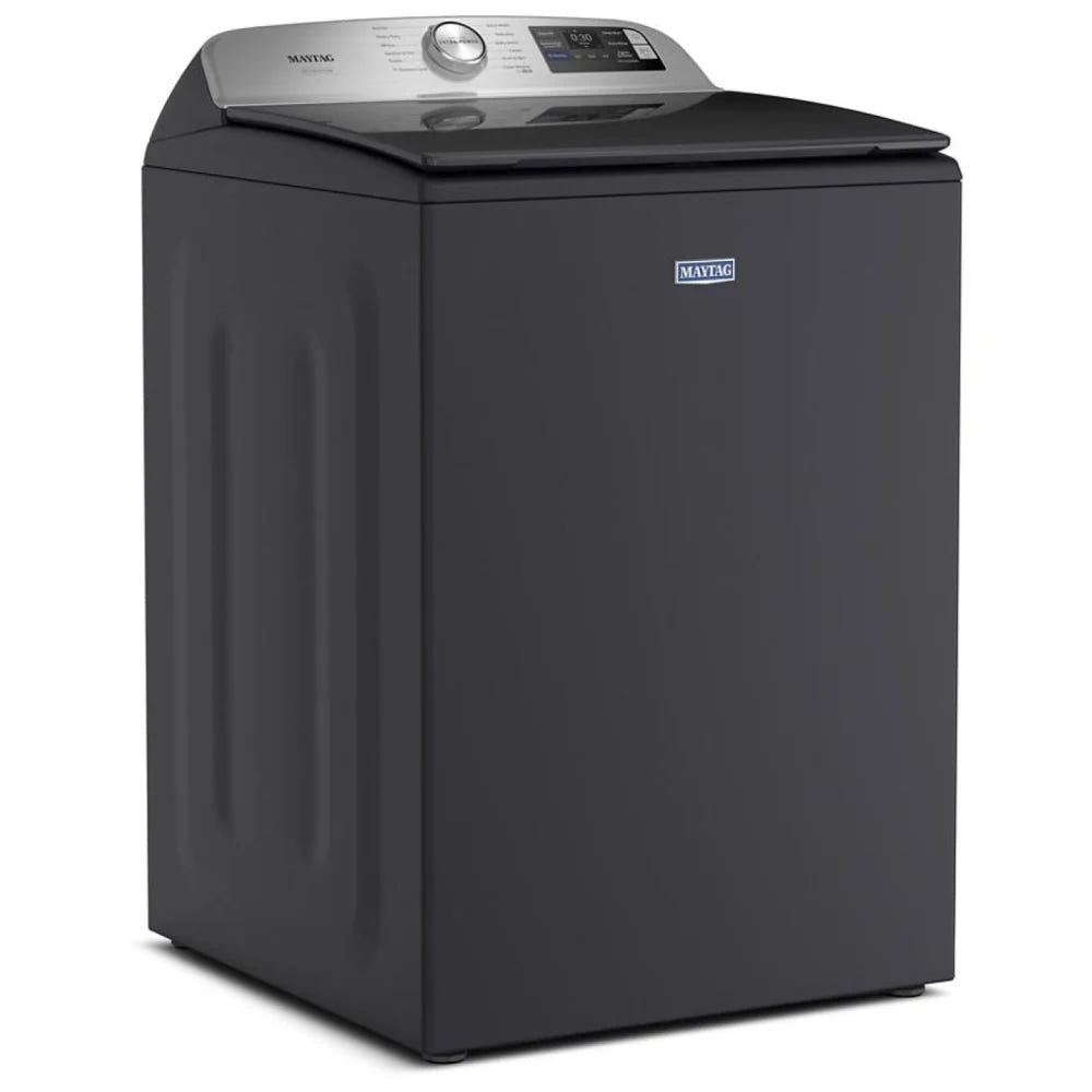 Maytag MTW7205RF 顶部装载洗衣机,6.0 立方英尺洗衣机容量,12 种洗涤程序,5 种温度设置,750 RPM 洗衣机转速,搅拌器,支持 Wifi,午夜钢色