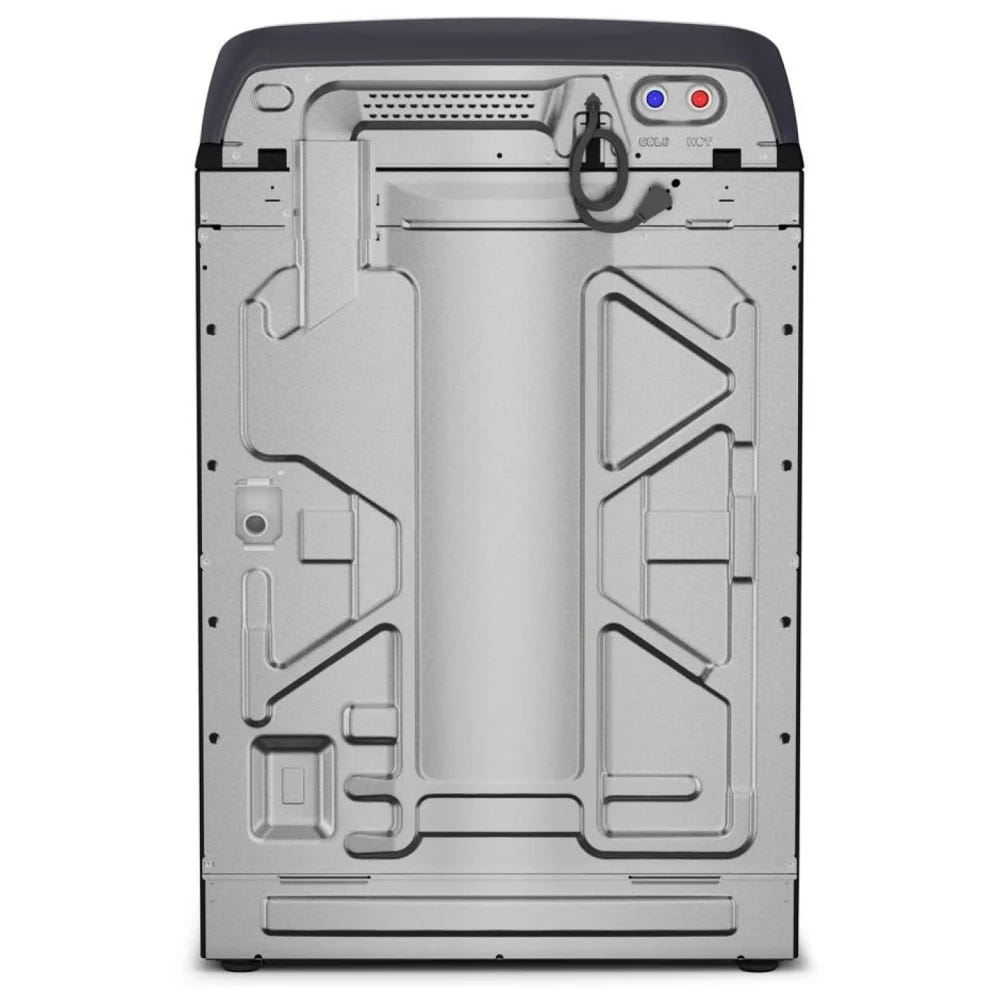 Maytag MTW7205RF 顶部装载洗衣机,6.0 立方英尺洗衣机容量,12 种洗涤程序,5 种温度设置,750 RPM 洗衣机转速,搅拌器,支持 Wifi,午夜钢色