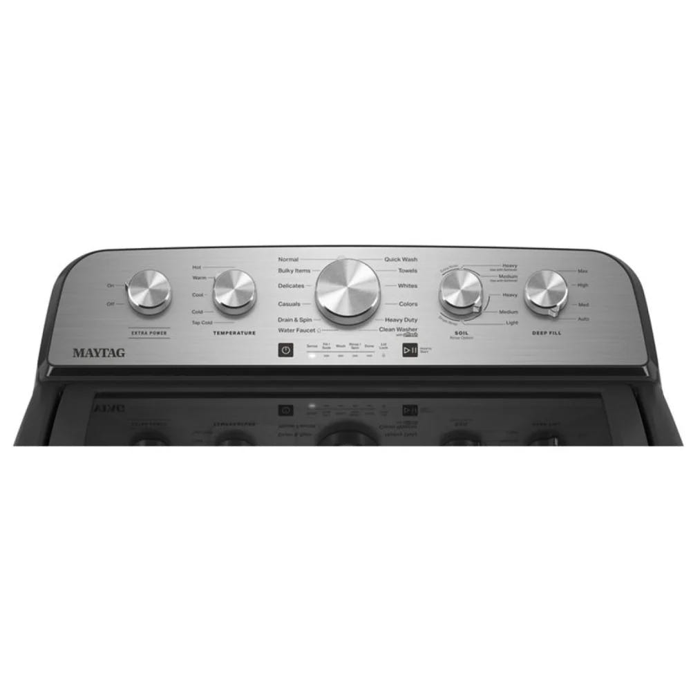 Maytag MVW5435PBK Top Load Washer, Agitator, 5.5 cu. ft. Washer Capacity, 11 Wash Cycles, 5 Temperature Settings, 770 RPM Washer Spin Speed