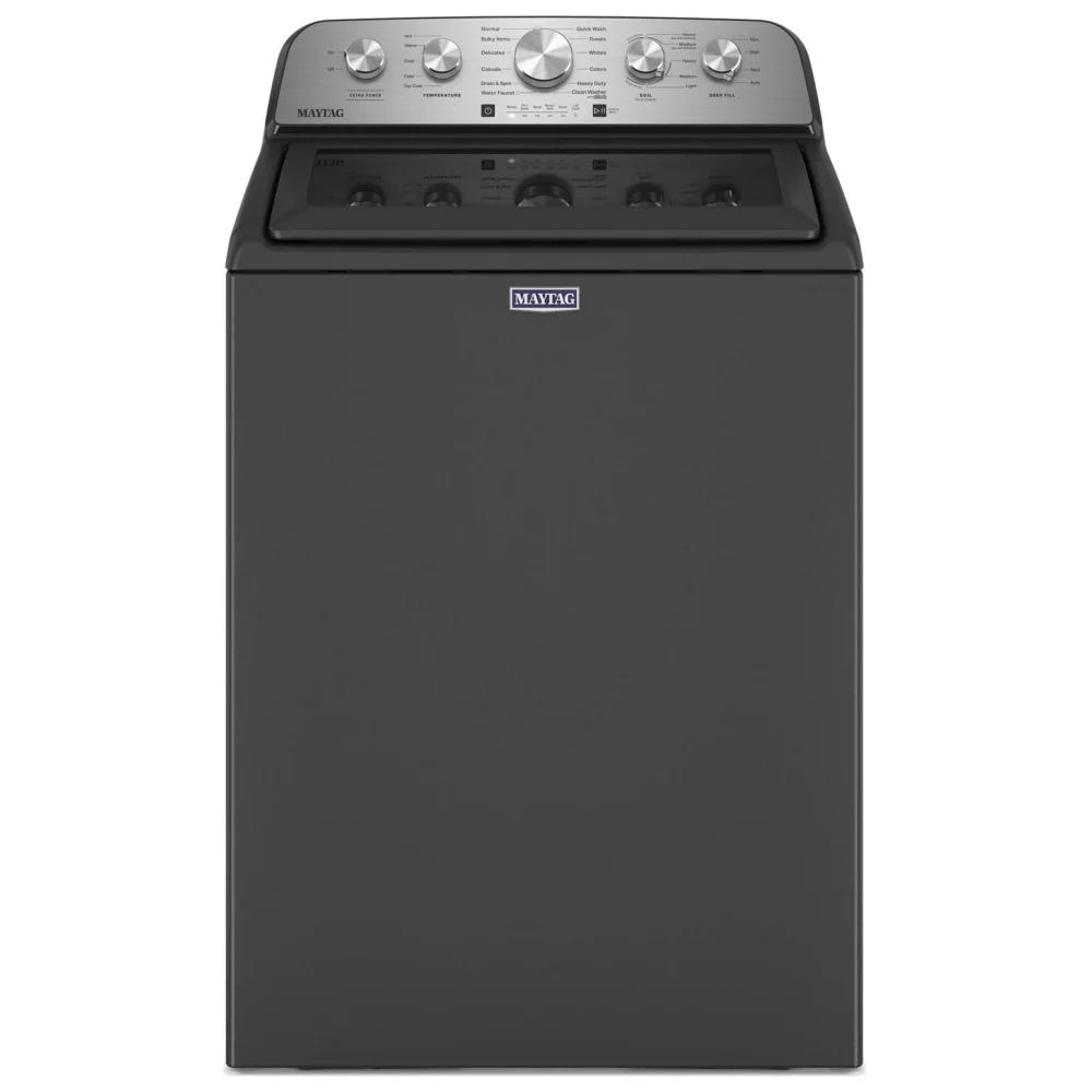 Maytag MVW5435PBK Top Load Washer, Agitator, 5.5 cu. ft. Washer Capacity, 11 Wash Cycles, 5 Temperature Settings, 770 RPM Washer Spin Speed