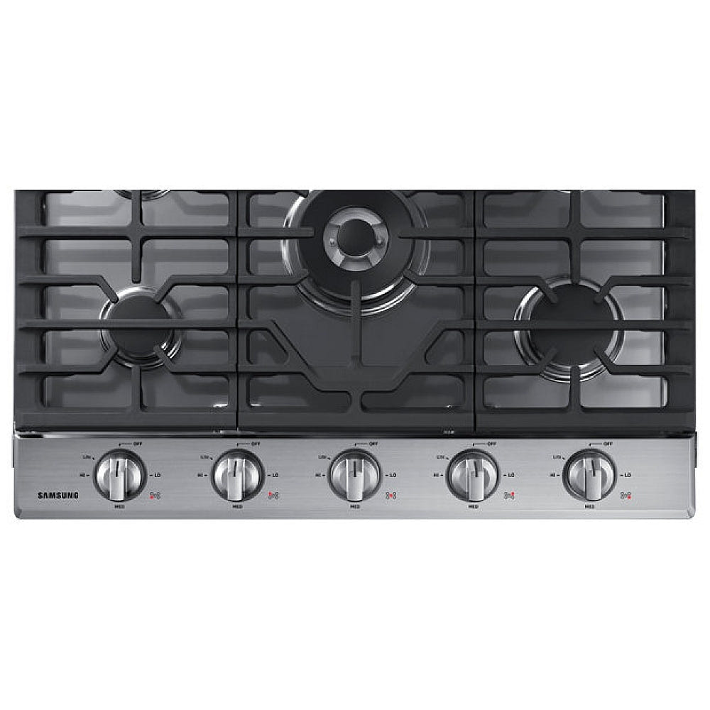 Samsung NA30N6555TS Gas Cooktop, 30 inch Exterior Width, 5 Burners, 19,000 BTU Highest Burner