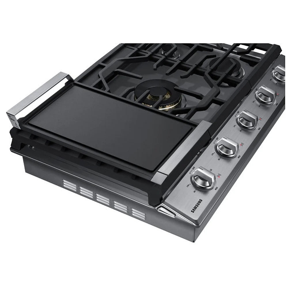 Samsung NA30N7755TS - NA30N7755TS/AA Gas Cooktop, 30 inch Exterior Width, 5 Burners, 22,000 BTU Highest Burner, Stainless Steel colour