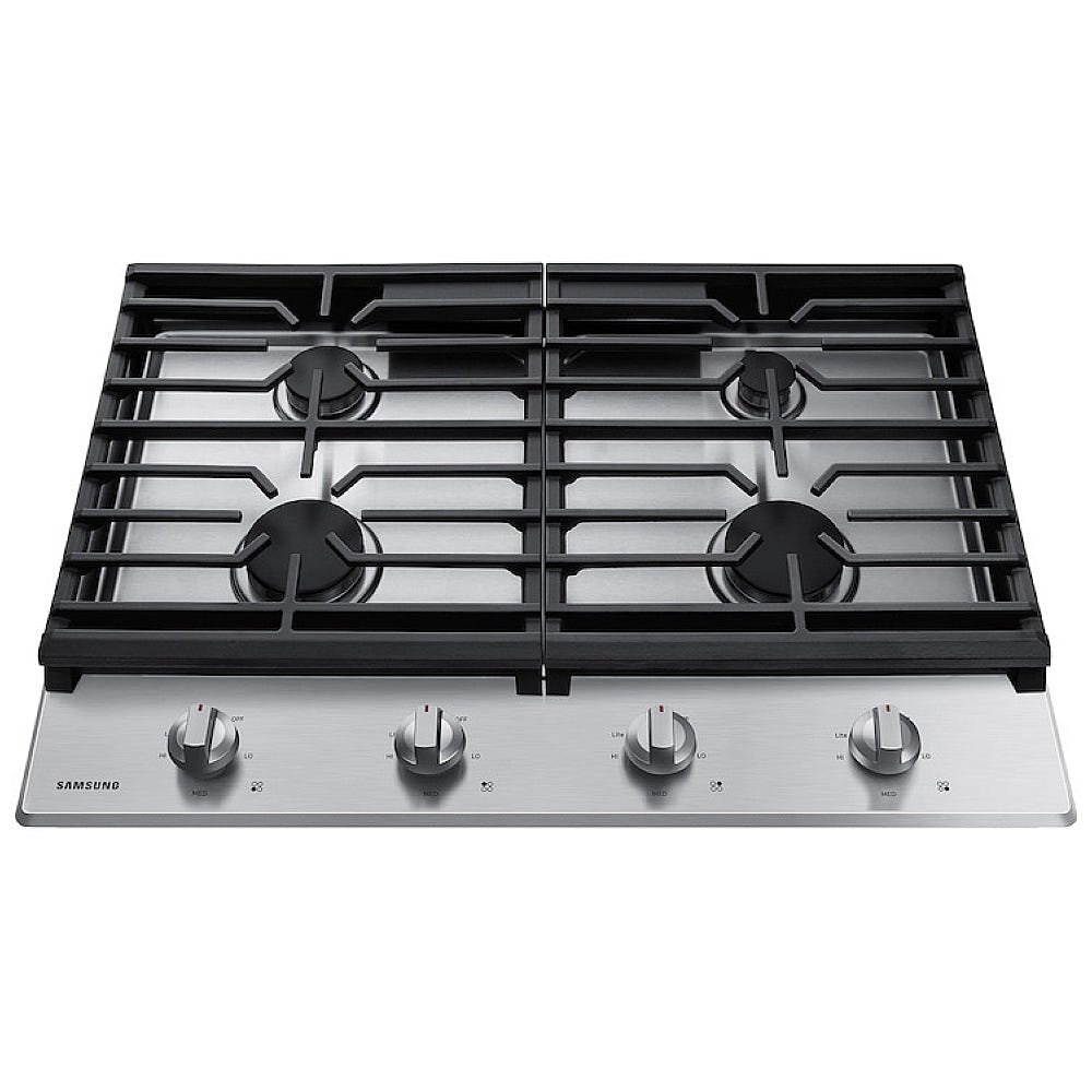 Samsung NA30R5310FS Gas Cooktop, 30 inch Exterior Width, 4 Burners, 17,000 BTU Highest Burner, Stainless Steel colour