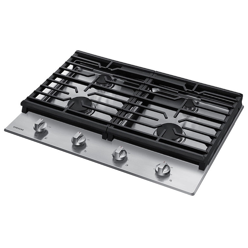 Samsung NA30R5310FS Gas Cooktop, 30 inch Exterior Width, 4 Burners, 17,000 BTU Highest Burner, Stainless Steel colour