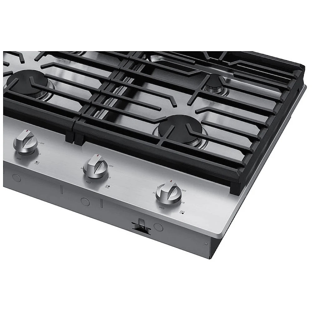 Samsung NA30R5310FS Gas Cooktop, 30 inch Exterior Width, 4 Burners, 17,000 BTU Highest Burner, Stainless Steel colour