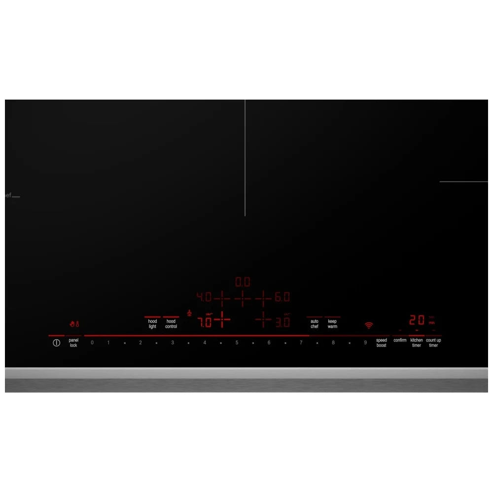 36" Induction Cooktop, Black, Stainless Steel Frame, Home Connect NIT8660SUC