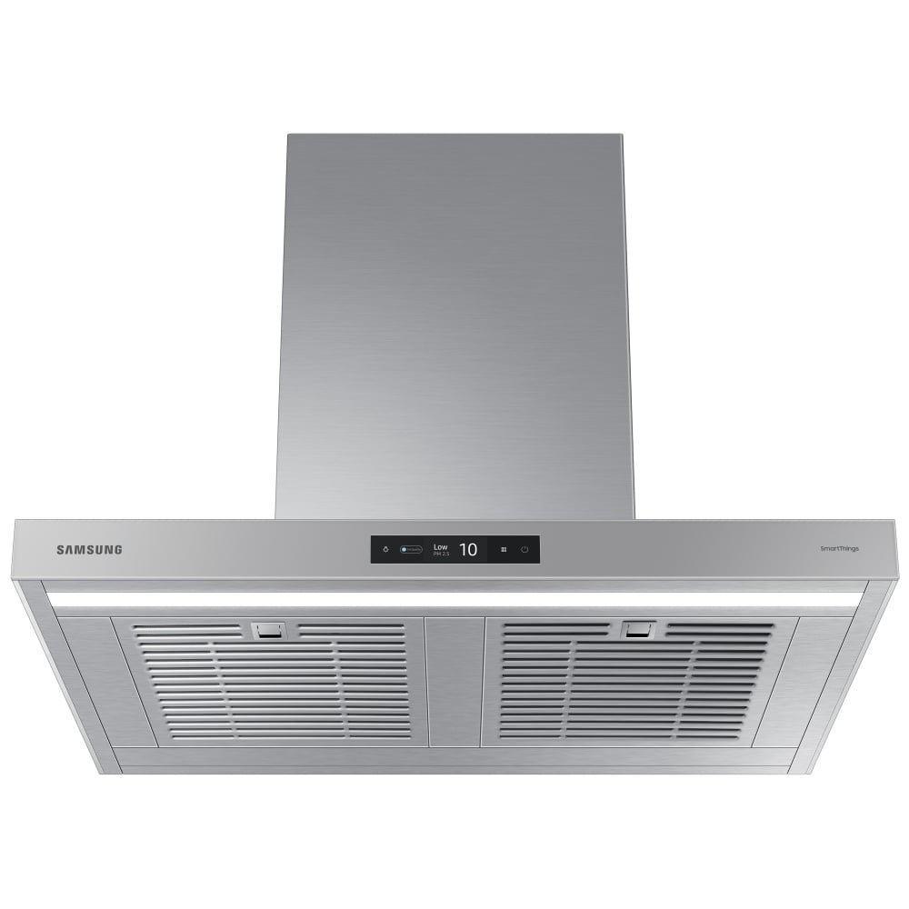 Samsung Bespoke NK30CB700WCGAA Range Hood, 30 inch Exterior Width, Chimney, Wall Mounted, 630 CFM, Accepts Both