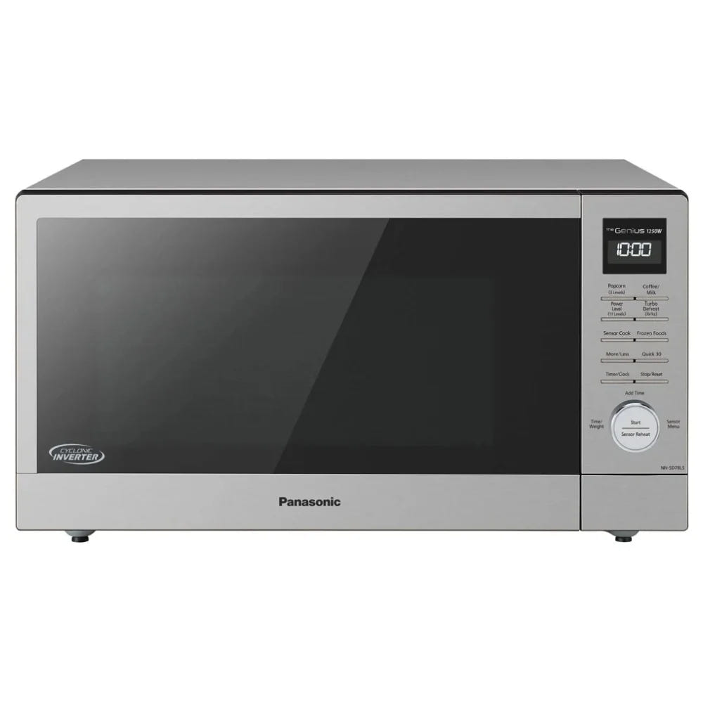 Panasonic NNSD78LSC Countertop Microwave, 22 inch Exterior Width, 1.6 cu. ft. Capacity, 1,200 W Watts, Stainless Steel colour Cyclonic Inverter