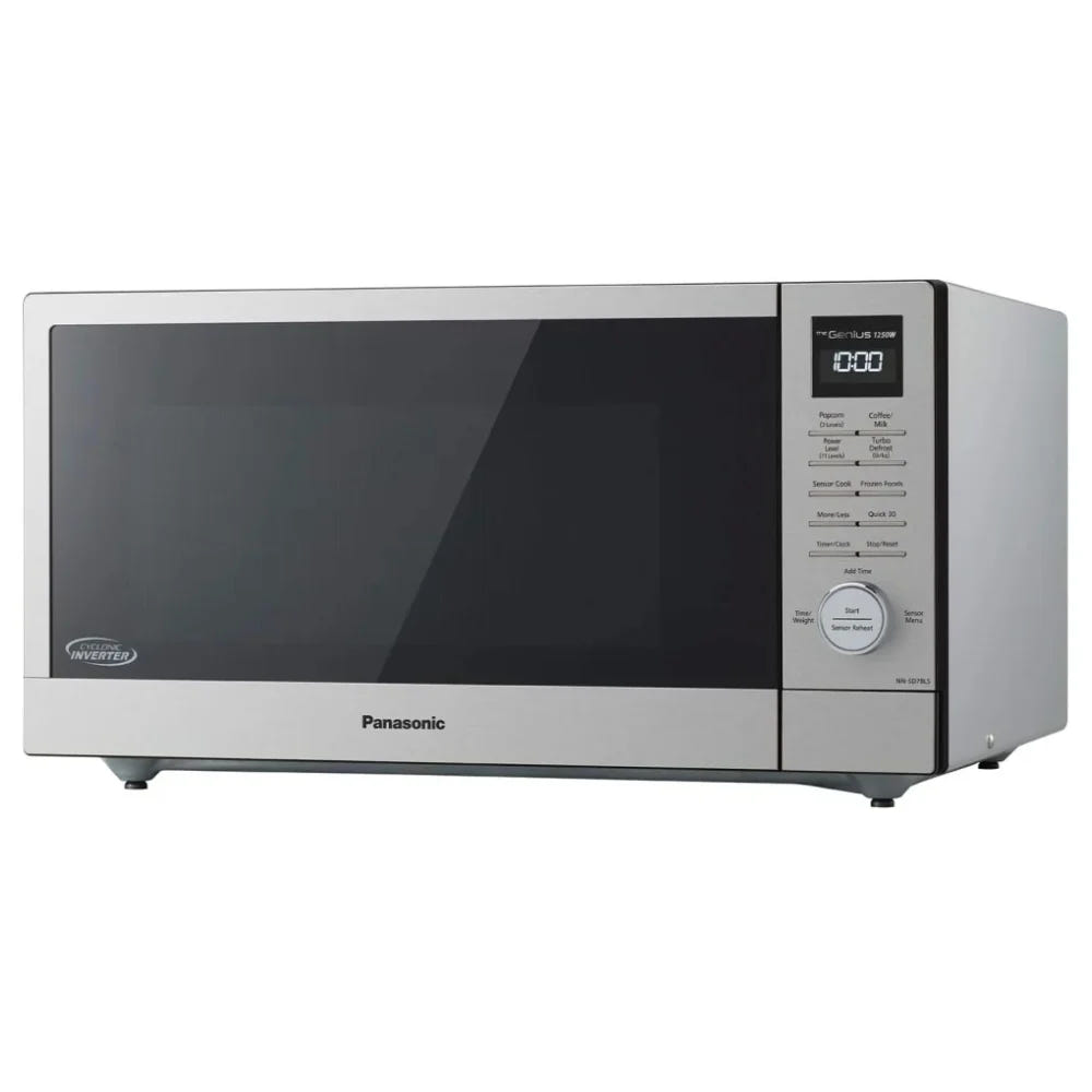 Panasonic NNSD78LSC Countertop Microwave, 22 inch Exterior Width, 1.6 cu. ft. Capacity, 1,200 W Watts, Stainless Steel colour Cyclonic Inverter