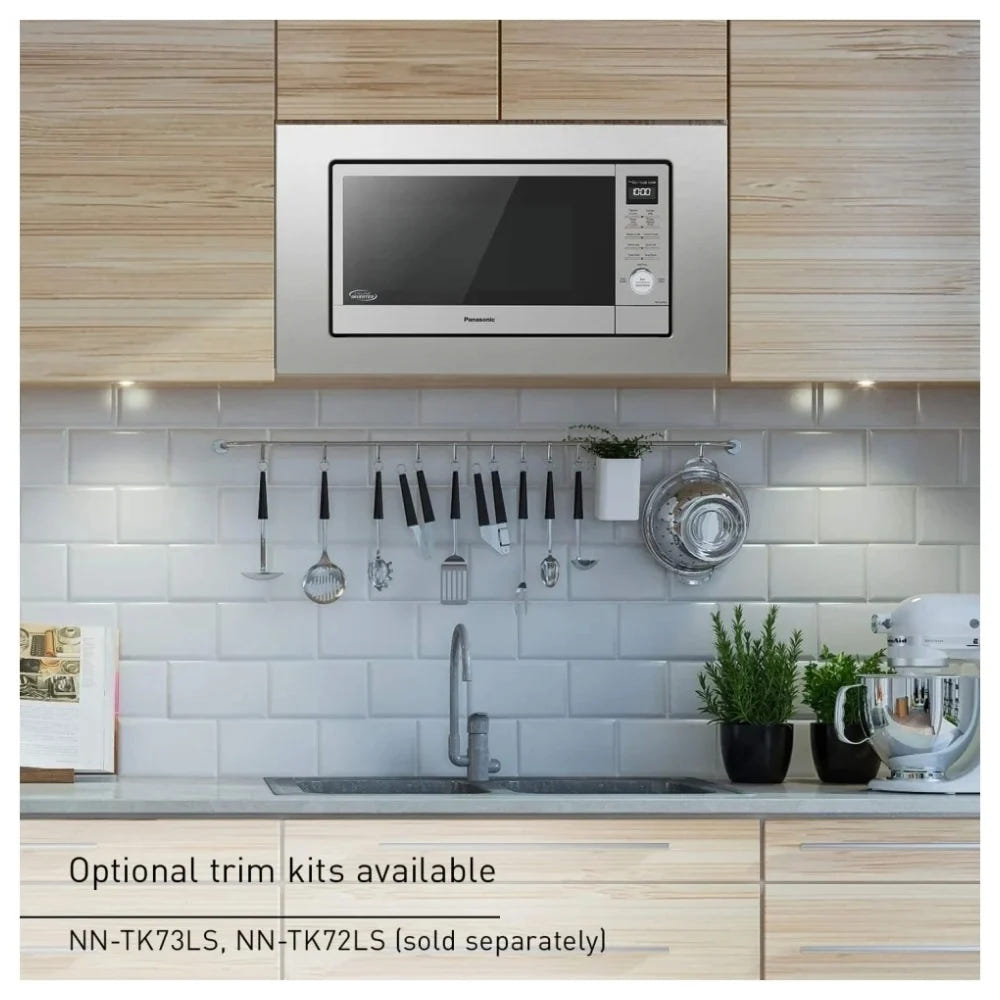 Panasonic NNSD78LSC Countertop Microwave, 22 inch Exterior Width, 1.6 cu. ft. Capacity, 1,200 W Watts, Stainless Steel colour Cyclonic Inverter