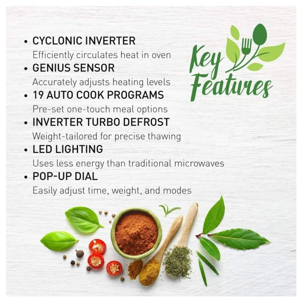 Panasonic NNSD965SC 24" Countertop Microwave 2.2 Cu. Ft 1200W - Handle Detail View