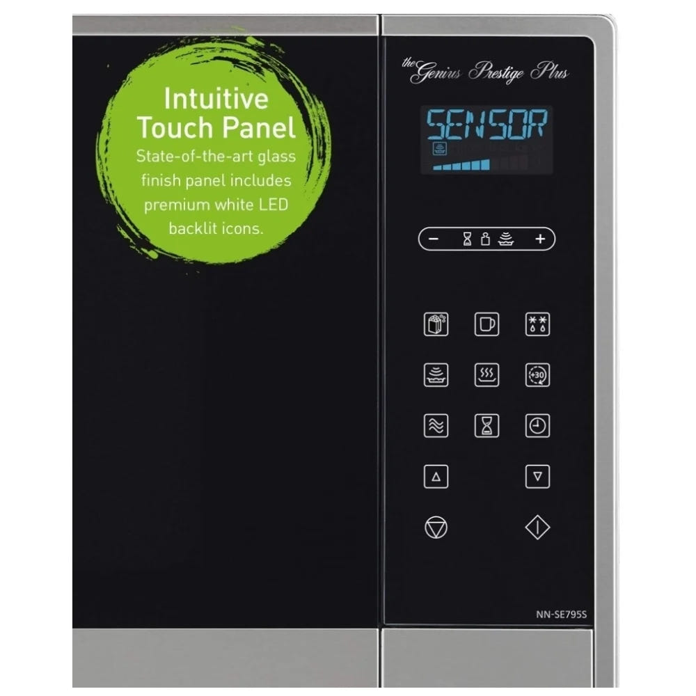Panasonic NNSE795SC Countertop Microwave, 20 inch Exterior Width, 1.6 cu. ft. Capacity, 1,200 W Watts, Stainless Steel colour Cyclonic Inverter