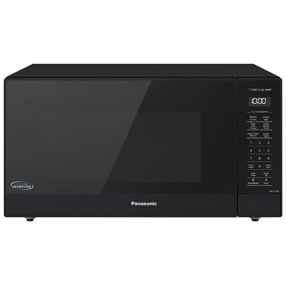 Panasonic NNST75LBC Countertop Microwave 22", 1.6 cu. ft. Capacity, 1,200 W Watts, Black colour Genius Sensor Cooking, Cyclonic Inverter