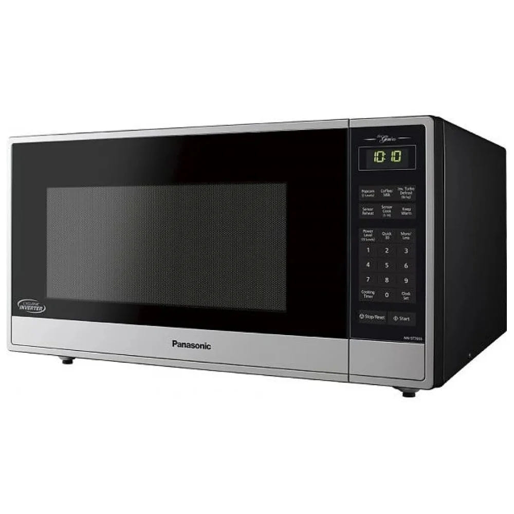 Panasonic NNST765SC Countertop Microwave, 20 inch Exterior Width, 1.6 cu. ft. Capacity, 1,200 W Watts, Stainless Steel colour Cyclonic Inverter