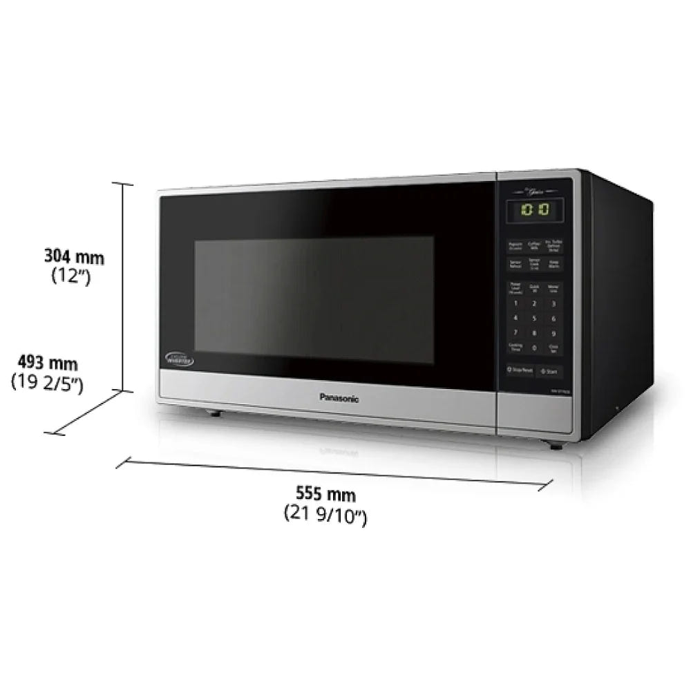 Panasonic NNST765SC Countertop Microwave, 20 inch Exterior Width, 1.6 cu. ft. Capacity, 1,200 W Watts, Stainless Steel colour Cyclonic Inverter