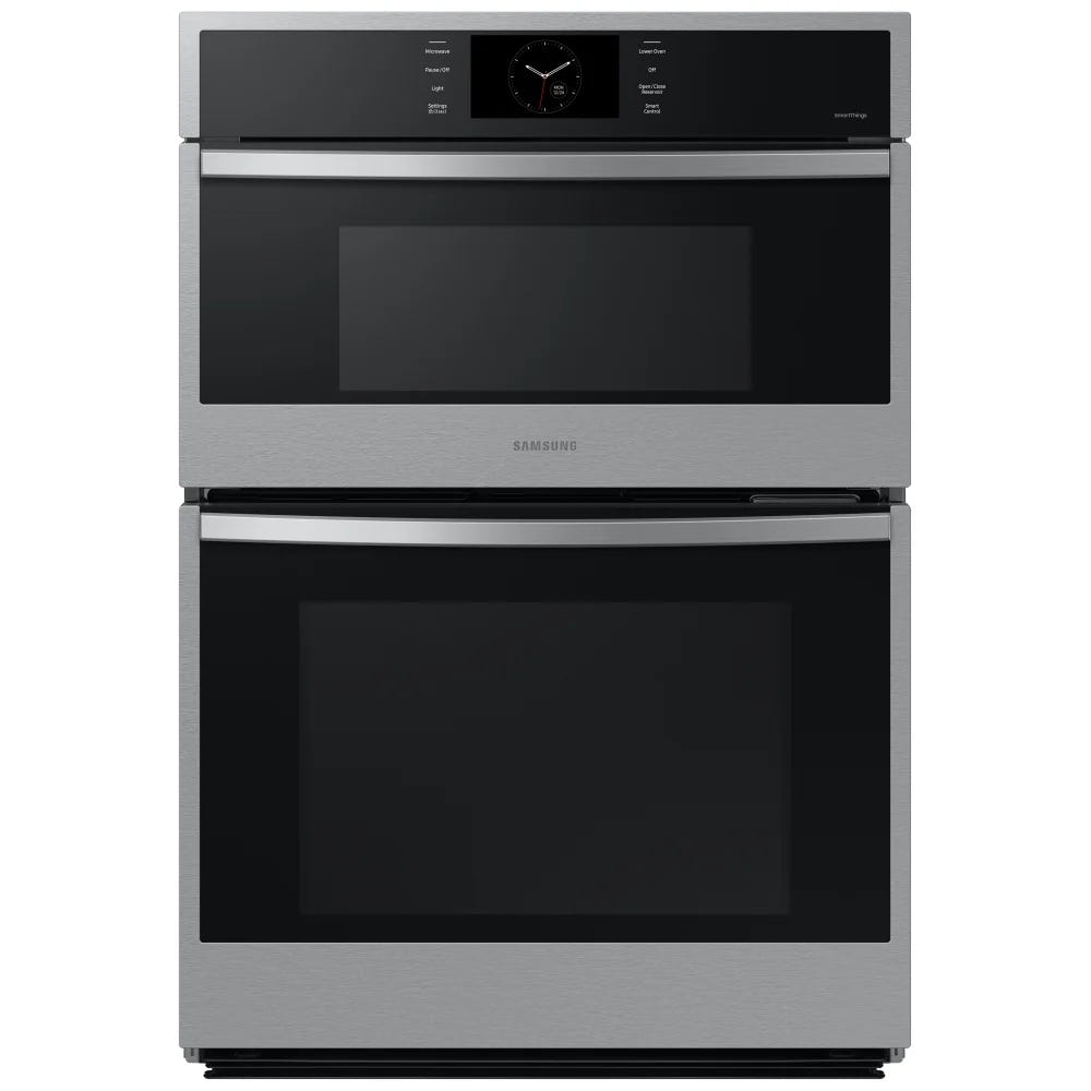 Samsung NQ70CG600DSRAA Microwave Wall Oven Combo, 30 inch Exterior Width, Convection, Self Clean, 7 cu. ft. Capacity, Temperature Probe, Wifi Enabled, Air Fry, Stainless Steel colour Air Fry, Air Sous Vide