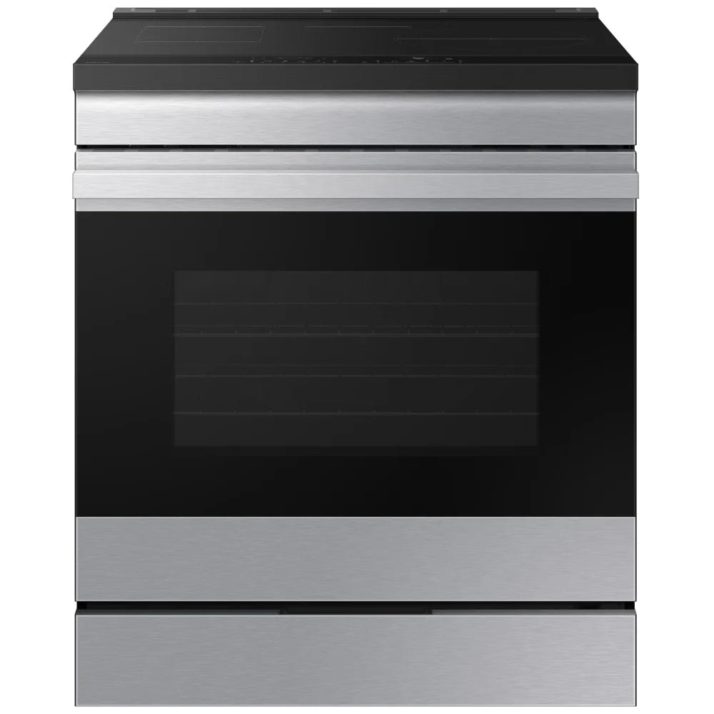 Samsung NSI6DG9500SRAC Induction Range, 6.3 cu. ft. Capacity, 30 inch Exterior Width, True Convection, 4 Burners, Storage Drawer, & , Self Clean, 4,300 Watts Highest Burner Element, Stainless Steel colour