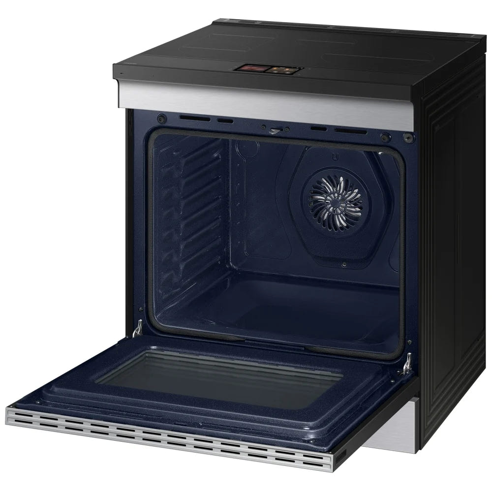 Samsung Bespoke NSI6DG9900SRAC Induction Range, 6.3 cu. ft. Capacity, 30 inch Exterior Width, True Convection, 4 Burners, Storage Drawer, & , Self Clean, 3,600 Watts Highest Burner Element, Stainless Steel colour