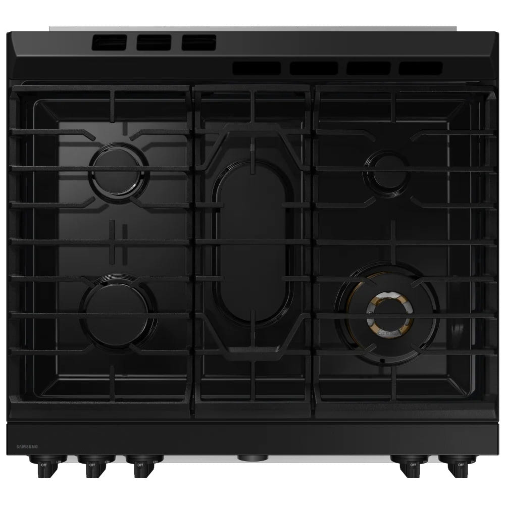 Samsung NSY6DG8550SRAC Dual Fuel Range, 6 cu. ft. Capacity, 30 inch Exterior Width, True Convection, Storage Drawer, & , Self Clean, Double Oven, Stainless Steel colour