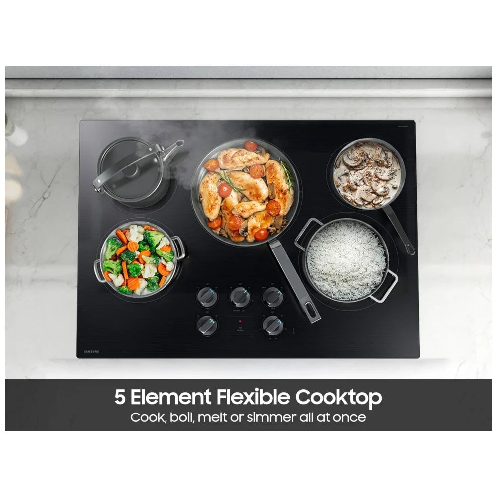 Samsung NZ30FG6332RKAA Electric Cooktop, 30 inch Exterior Width, 5 Burners, 3,300 Watts Highest Burner Element