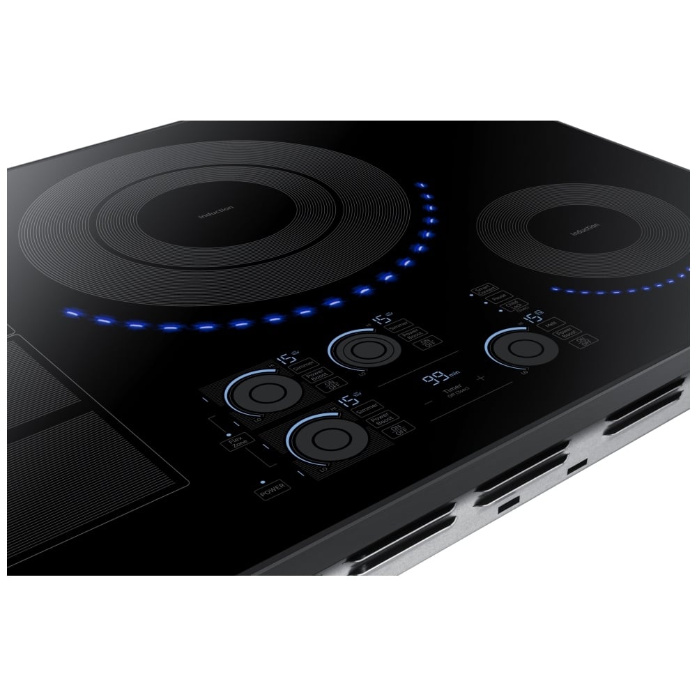 Samsung NZ30K7880UG Induction Cooktop, 30 inch Exterior Width, 4 Burners, 3,600 Watts Highest Burner Element