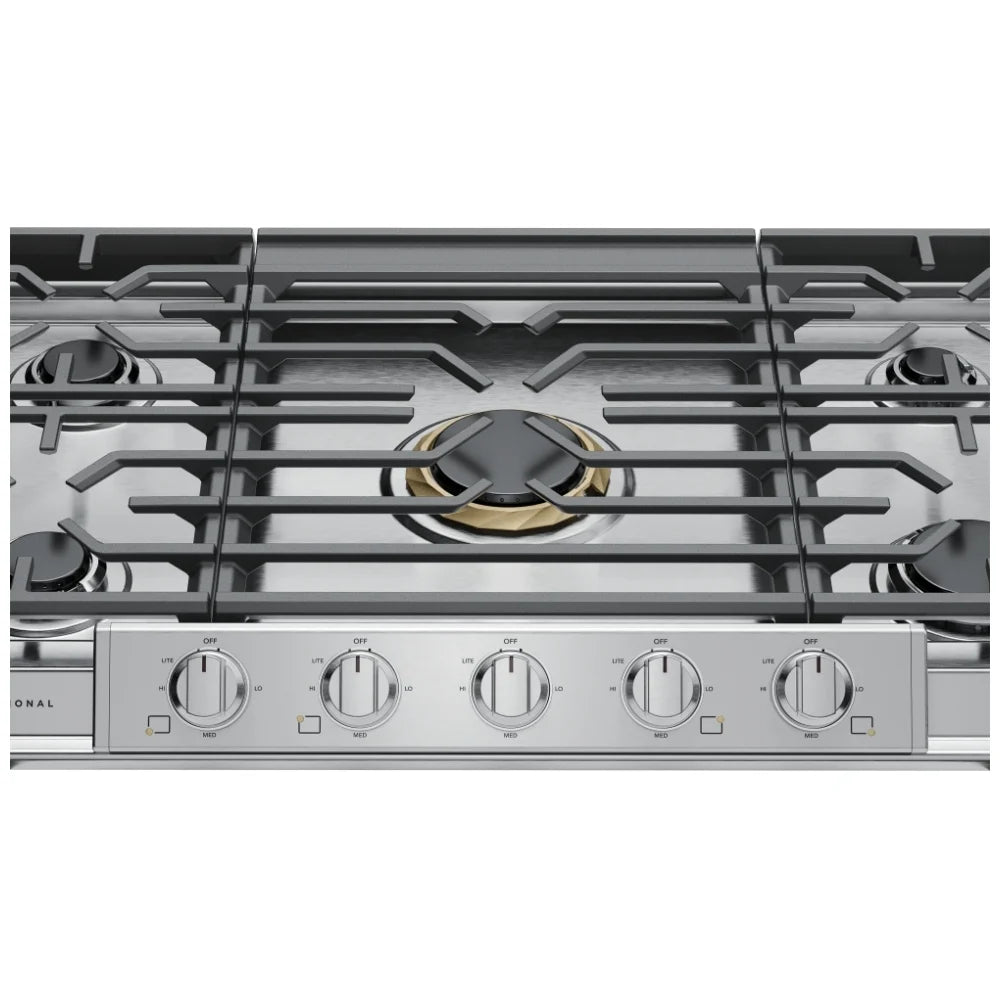Frigidaire Professional 36'' Gas Cooktop PCCG3680AS handle detail view