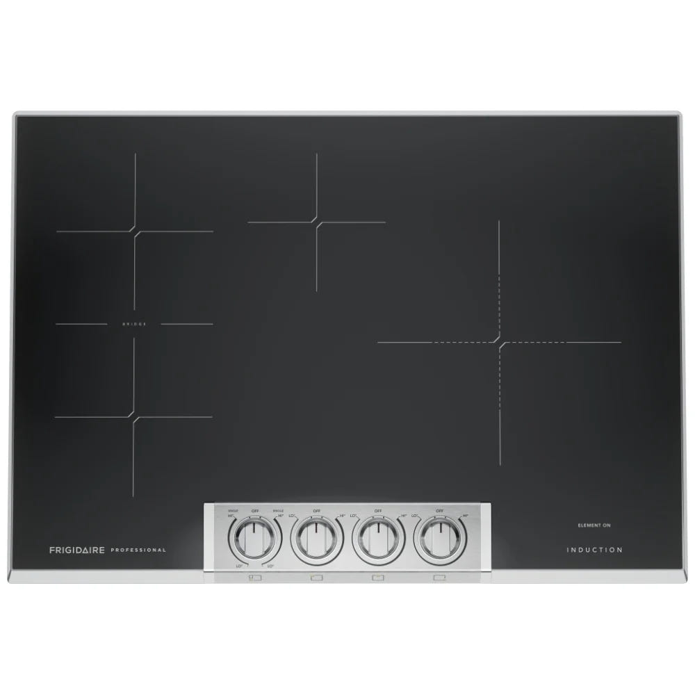 Frigidaire Professional PCCI3080AF Induction Cooktop, 30 inch Exterior Width, 4 Burners, Stainless Steel colour