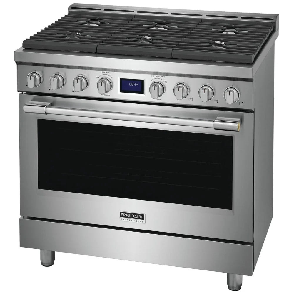 Frigidaire Professional 36'' Front Control Freestanding Gas Range PCFG3670AF