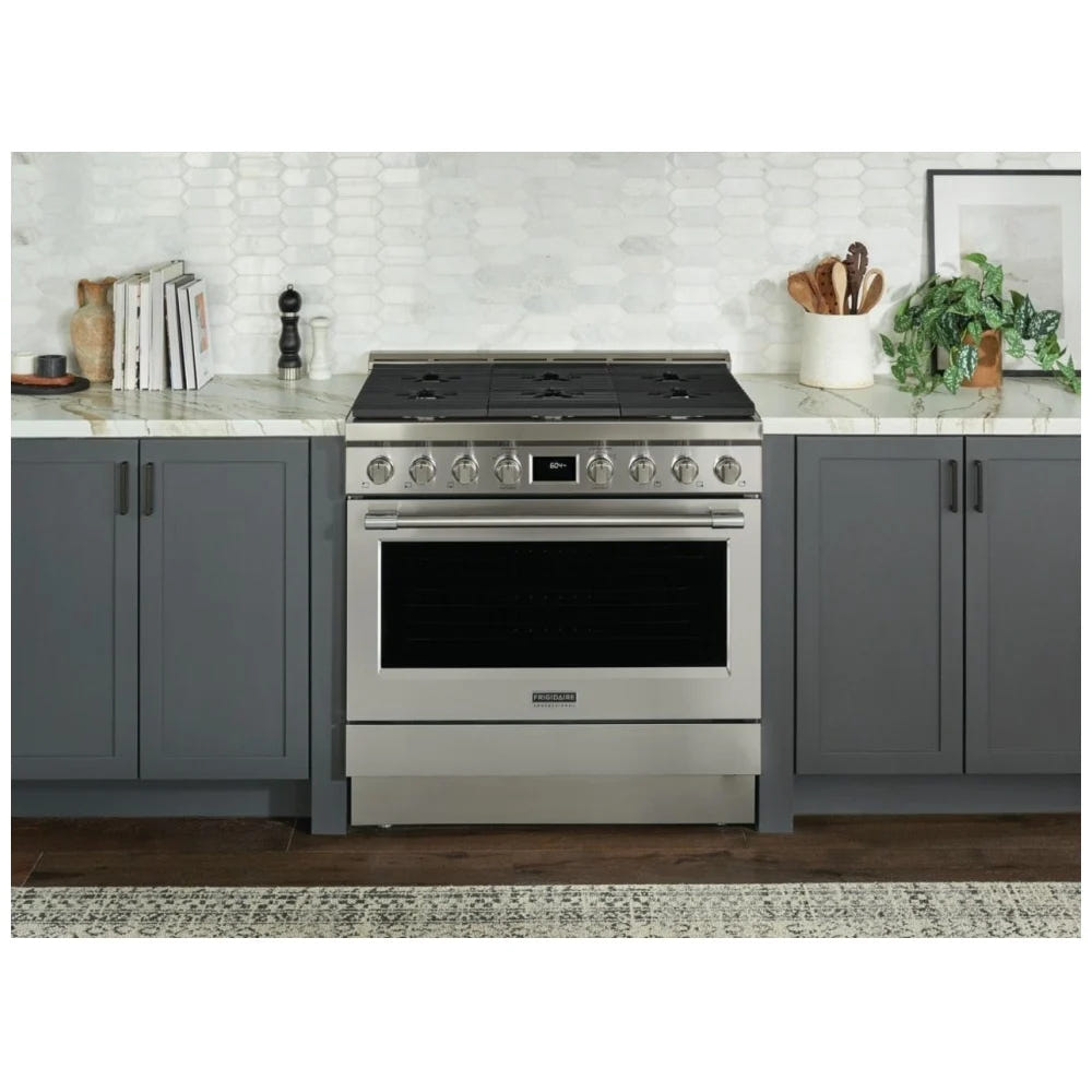 Frigidaire Professional 36'' Front Control Freestanding Gas Range PCFG3670AF