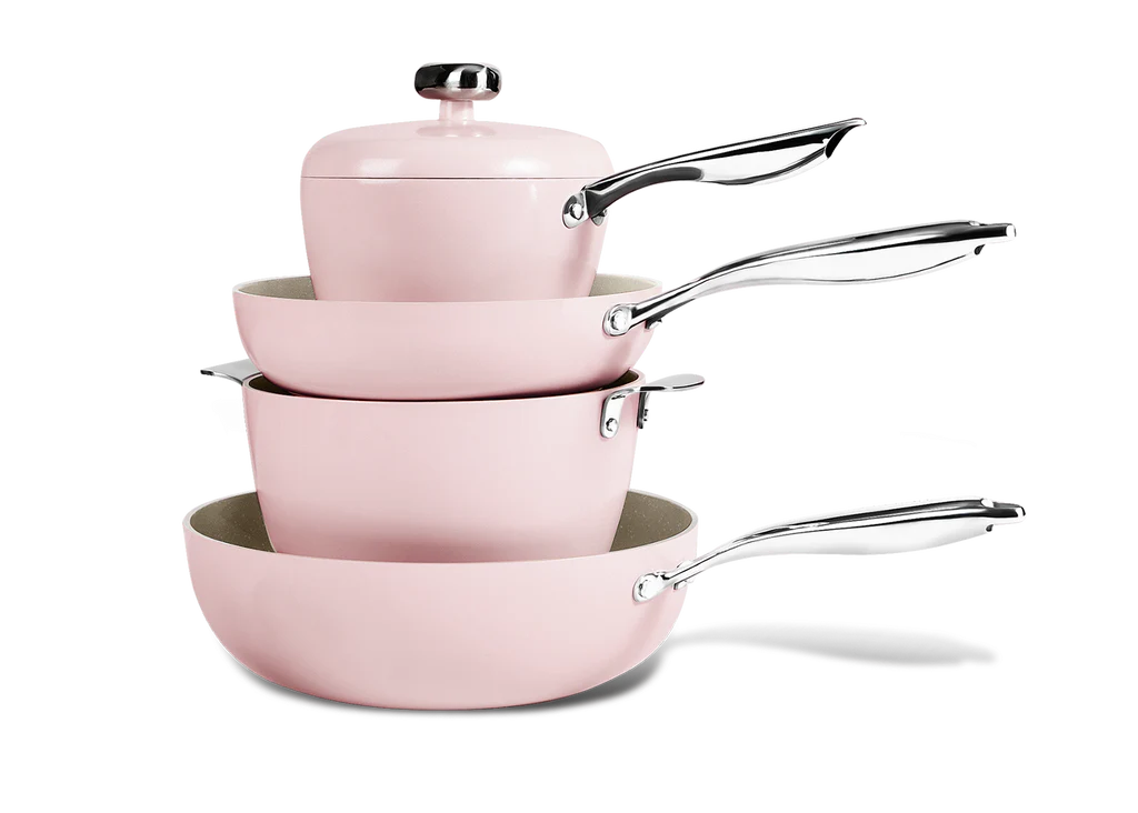 Velosan Pebble Series 8Pcs Nonstick Cookware Set