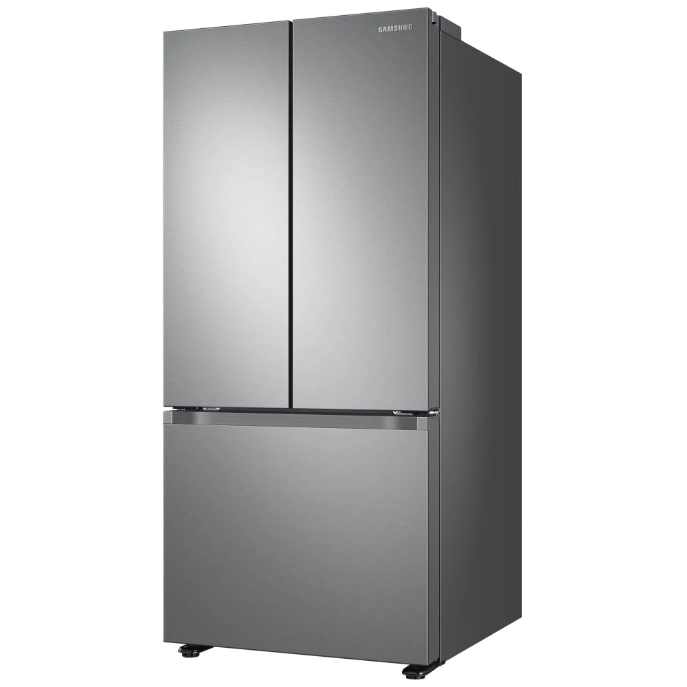 Samsung RF22A4111SR - RF22A4111SR/AA French Door Refrigerator, 30 inch Width, ENERGY STAR Certified, 21.8 cu. ft. Capacity, Ice Dispenser (Freezer Located), Stainless Steel colour Digital Inverter Compressor, All-Around Cooling, Power Cool / Power Freeze