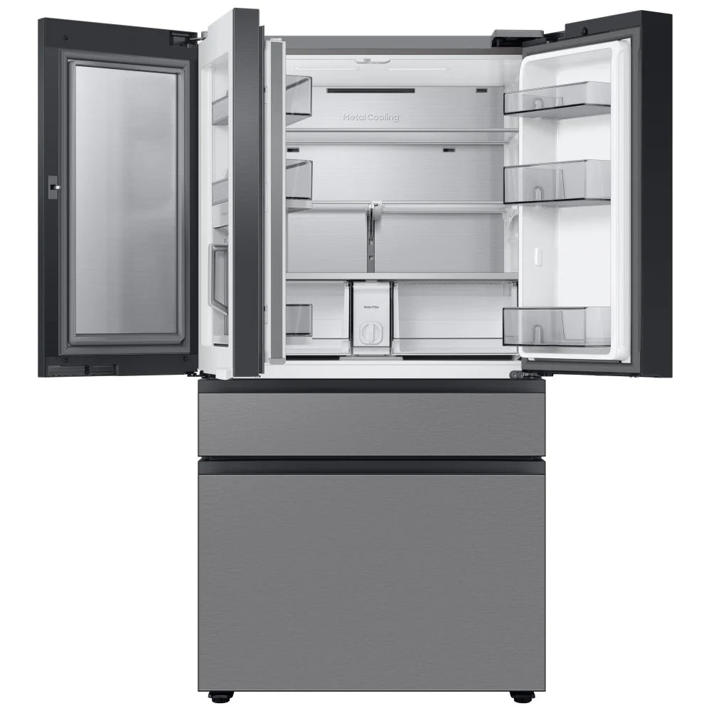 Samsung Bespoke RF23BB8600QLAA Counter Depth French Door Refrigerator, 36 inch Width, ENERGY STAR Certified, 22.8 cu. ft. Capacity, Counter Depth, Water Dispenser (Interior), Ice Dispenser (Freezer Located), Stainless Steel colour