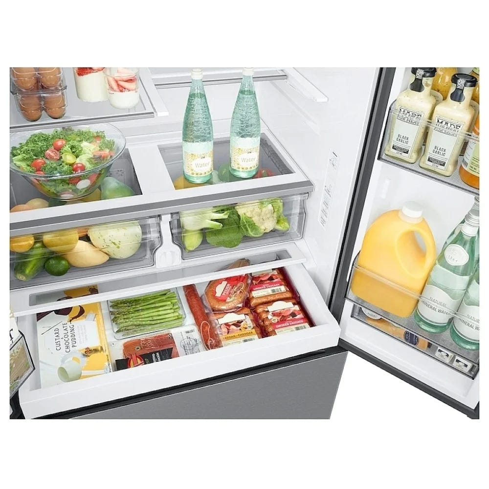 Samsung RF27CG5B10SRAA Counter Depth French Door Refrigerator, 36 inch Width, ENERGY STAR Certified, 26 cu. ft. Capacity, Counter Depth, Water Dispenser (Exterior), Ice Dispenser (Thru Door)
