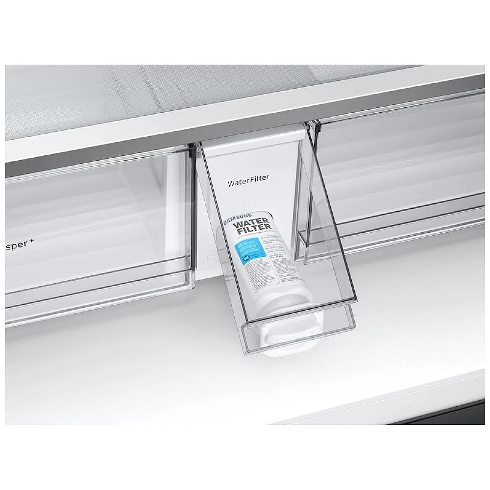 Samsung Bespoke RF29BB8600QLAA French Door Refrigerator, 36 inch Width, ENERGY STAR Certified, 28.8 cu. ft. Capacity, Water Dispenser (Interior), Ice Dispenser (Freezer Located), Stainless Steel colour Beverage Center,