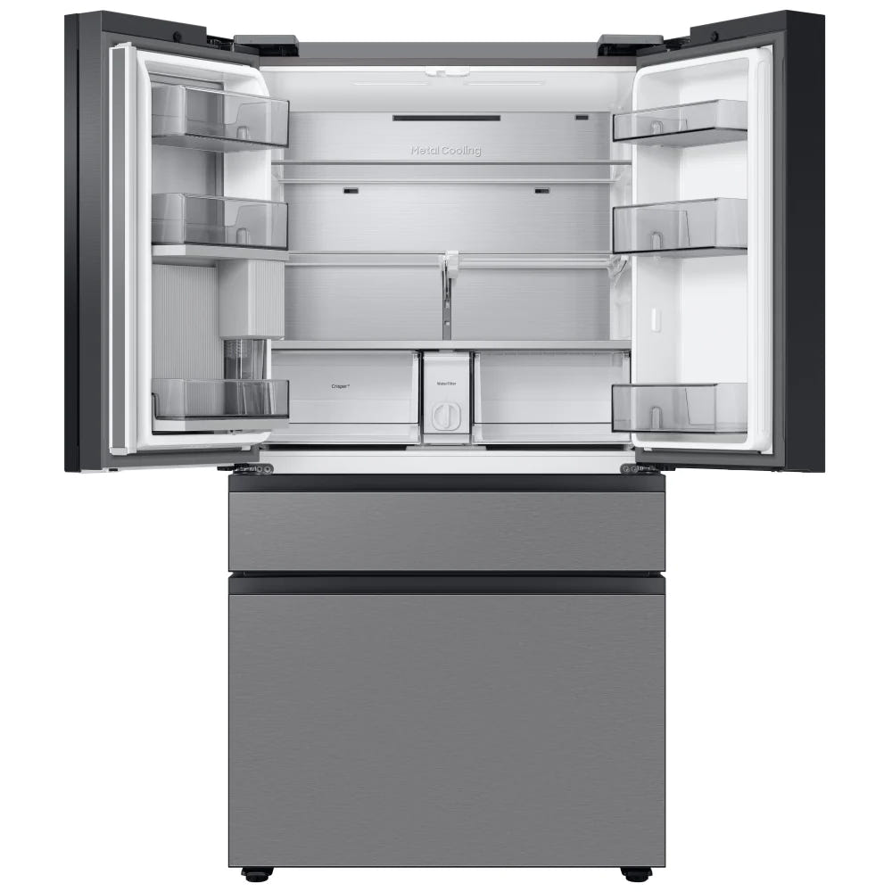 Samsung Bespoke RF29BB8600QLAA French Door Refrigerator, 36 inch Width, ENERGY STAR Certified, 28.8 cu. ft. Capacity, Water Dispenser (Interior), Ice Dispenser (Freezer Located), Stainless Steel colour Beverage Center,