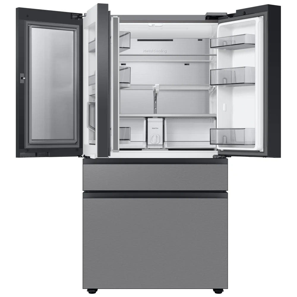 Samsung Bespoke RF29BB8600QLAA French Door Refrigerator, 36 inch Width, ENERGY STAR Certified, 28.8 cu. ft. Capacity, Water Dispenser (Interior), Ice Dispenser (Freezer Located), Stainless Steel colour Beverage Center,