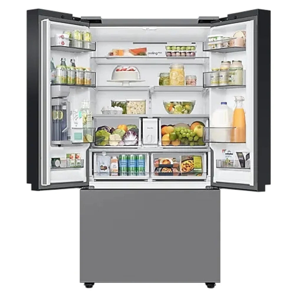 Samsung Bespoke RF30BB6200QLAA French Door Refrigerator, 36 inch Width, ENERGY STAR Certified, 30.1 cu. ft. Capacity, Water Dispenser (Interior), Ice Dispenser (Freezer Located), Stainless Steel colour