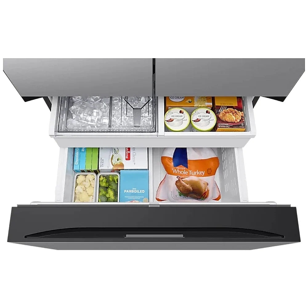 Samsung Bespoke RF30BB6200QLAA French Door Refrigerator, 36 inch Width, ENERGY STAR Certified, 30.1 cu. ft. Capacity, Water Dispenser (Interior), Ice Dispenser (Freezer Located), Stainless Steel colour