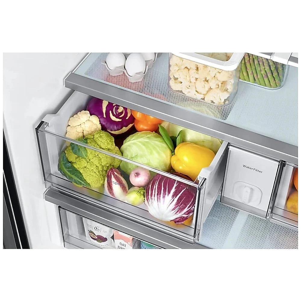 Samsung Bespoke RF30BB6200QLAA French Door Refrigerator, 36 inch Width, ENERGY STAR Certified, 30.1 cu. ft. Capacity, Water Dispenser (Interior), Ice Dispenser (Freezer Located), Stainless Steel colour