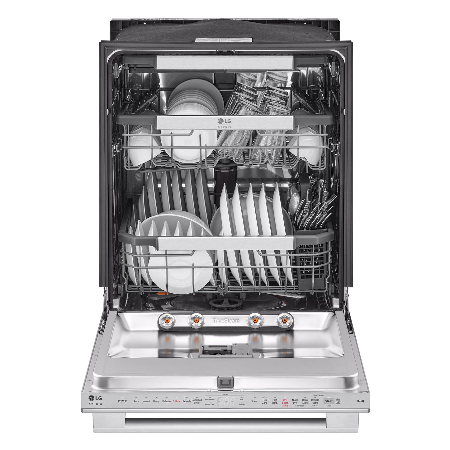 LG STUDIO Top Control Smart Dishwasher with 1-Hour Wash & Dry, QuadWash Pro™, TrueSteam® and Dynamic Heat Dry™ SDWB24S3