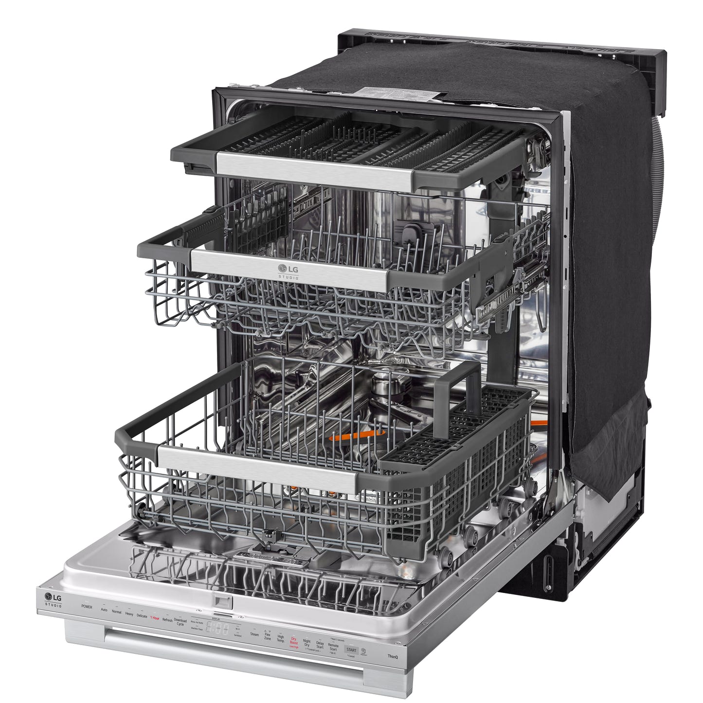 LG STUDIO Top Control Smart Dishwasher with 1-Hour Wash & Dry, QuadWash Pro™, TrueSteam® and Dynamic Heat Dry™ SDWB24S3