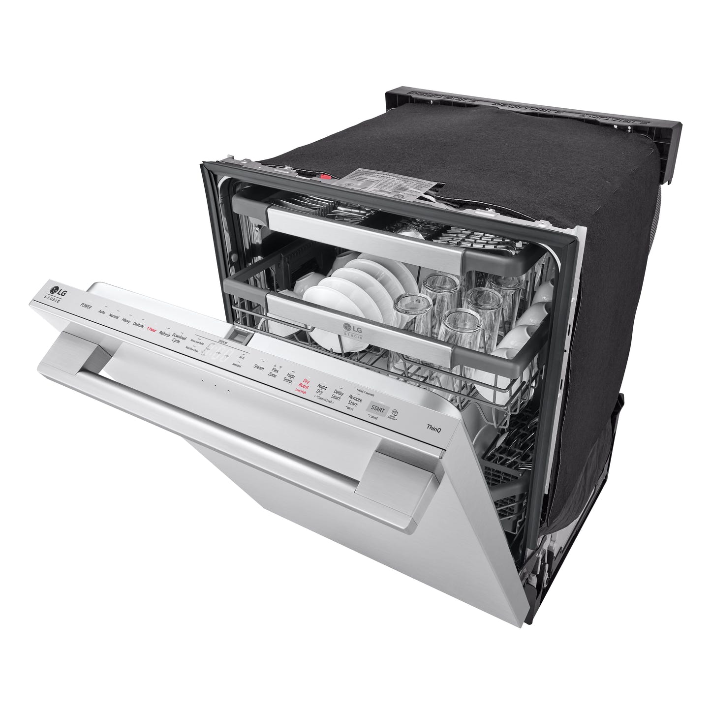 LG STUDIO Top Control Smart Dishwasher with 1-Hour Wash & Dry, QuadWash Pro™, TrueSteam® and Dynamic Heat Dry™ SDWB24S3