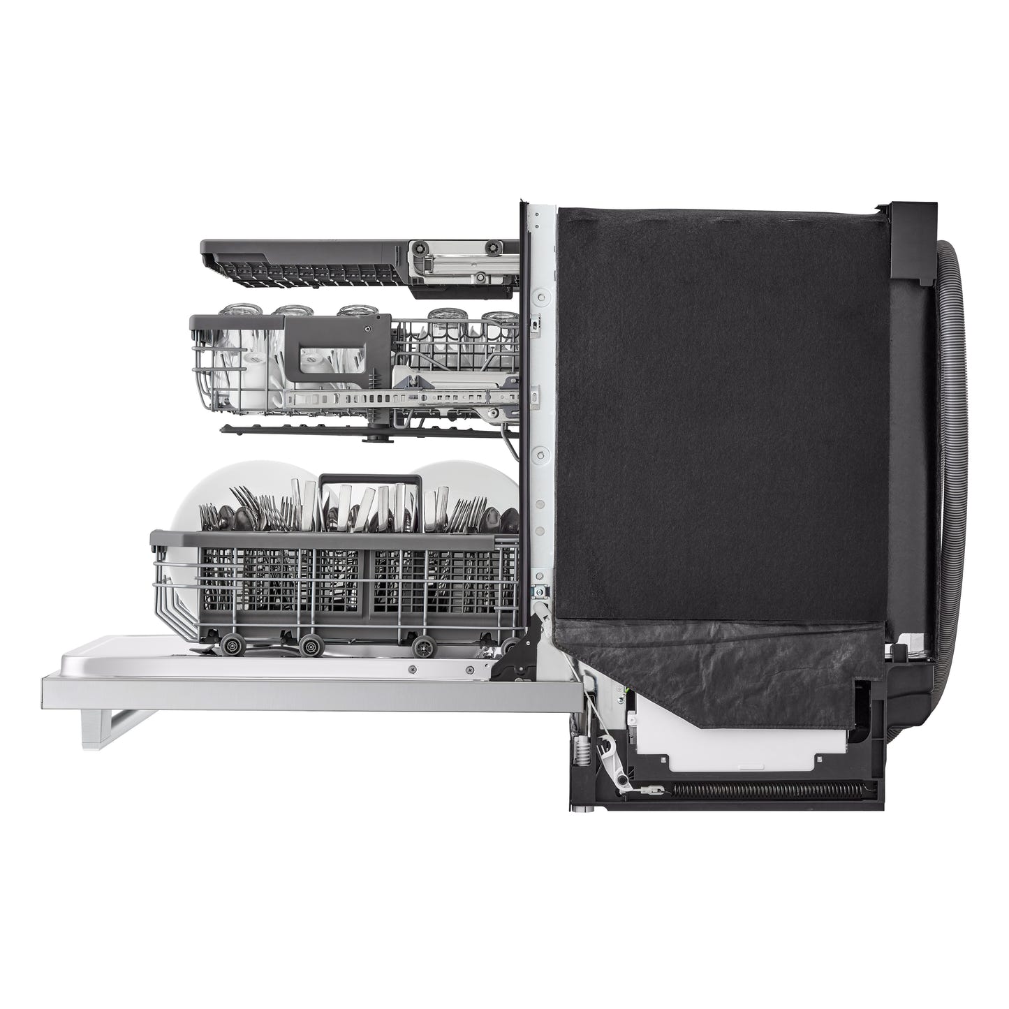 LG STUDIO Top Control Smart Dishwasher with 1-Hour Wash & Dry, QuadWash Pro™, TrueSteam® and Dynamic Heat Dry™ SDWB24S3