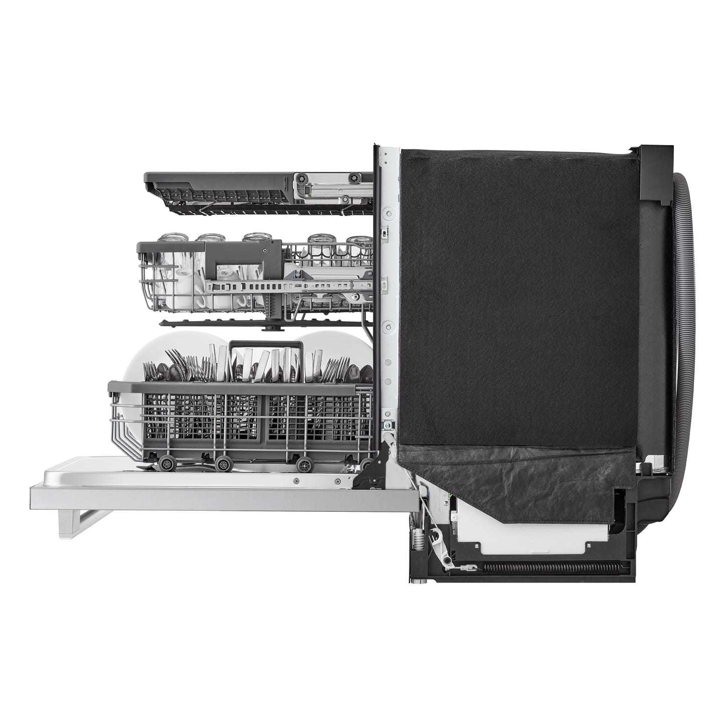 LG STUDIO Top Control Smart Dishwasher with 1-Hour Wash & Dry, QuadWash Pro™, TrueSteam® and Dynamic Heat Dry™ SDWB24S3