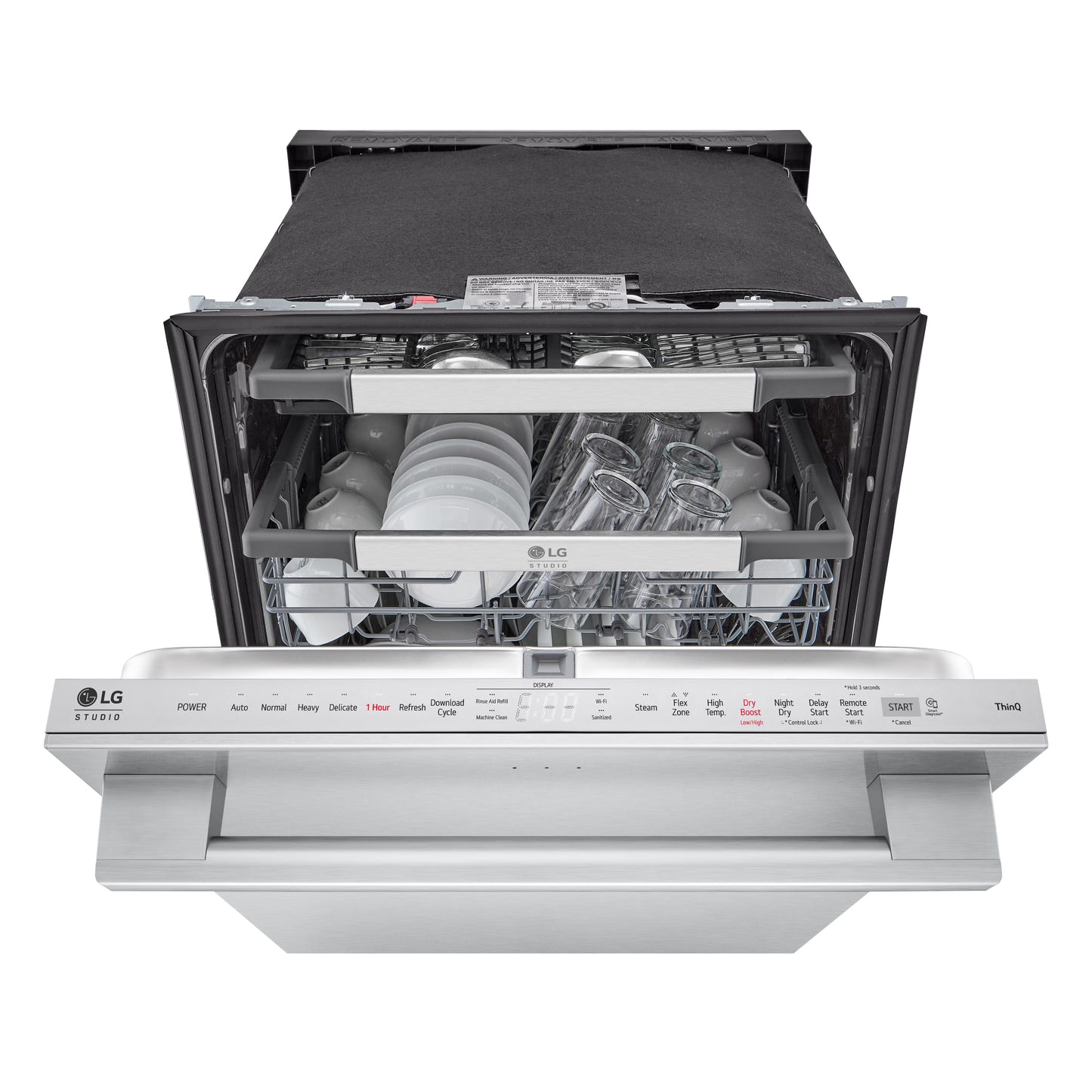LG STUDIO Top Control Smart Dishwasher with 1-Hour Wash & Dry, QuadWash Pro™, TrueSteam® and Dynamic Heat Dry™ SDWB24S3