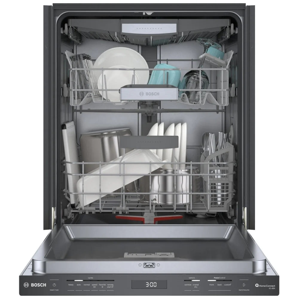 800 Series, Dishwasher, 24'', Brushed black steel anti-fingerprint SHP78CM4N