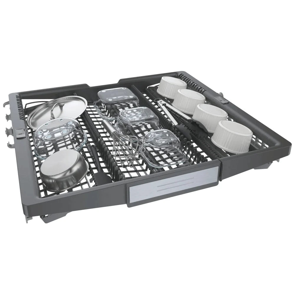 Bosch 800 Series SHX78CC5UC Dishwasher, 24 inch Exterior Width, 42 dB Decibel Level, Full Console, Stainless Interior, 9 Wash Cycles, 15 Capacity (Place Settings), 3 Loading Racks, Wifi Enabled, Stainless Steel colour