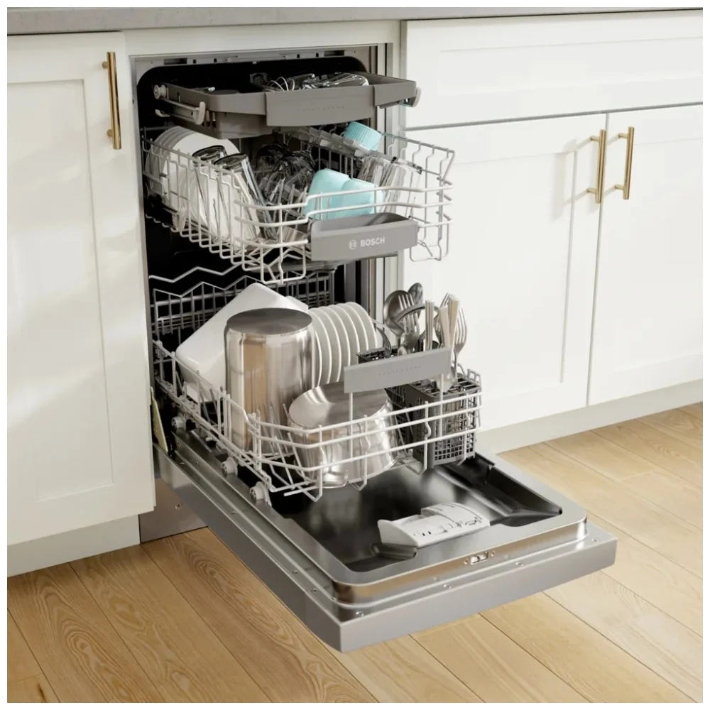 800 Series, Dishwasher, 17 3/4'', Brushed steel anti-fingerprint SPE68C75UC