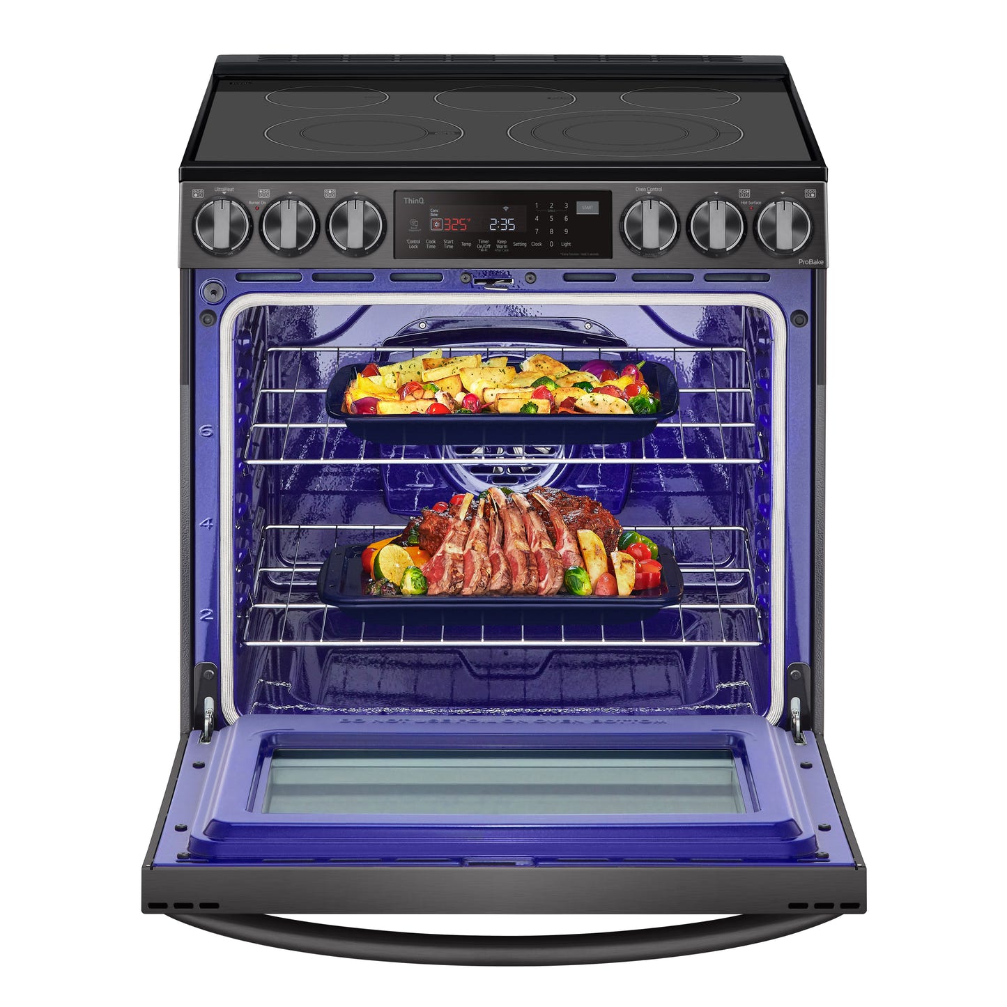 6.3 cu ft. Smart Wi-Fi Enabled ProBake Convection® InstaView™ Electric Slide-in Ranges with AirFry LSEL6335D